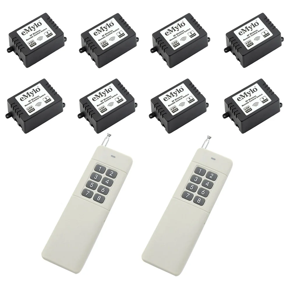 eMylo Smart Light Switch DC 12V Wireless RF Relay Modual Remote Control Lamp Switch 433Mhz Long Transmitter 8X 1Channel
eMylo Smart Light Switch DC 12V Wireless RF Relay Modual Remote Control Lamp Switch 433Mhz Long Transmitter 8X 1Channel