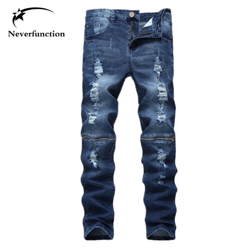 High Quality for Men blue Ripped Jeans Destroyed Straight Slim Mens Hip Hop Biker Denim Pants Justin Bieber Knee Zipper Jeans
High Quality for Men blue Ripped Jeans Destroyed Straight Slim Mens Hip Hop Biker Denim Pants Justin Bieber Knee Zipper Jeans