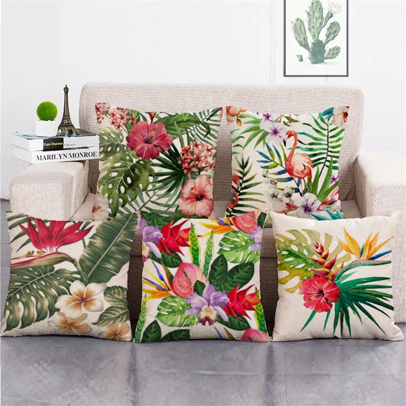 Rainforest Leaves Africa Cotton Linen Tropical Plants Hibiscus Flower Throw Pillow Case Parrot chair/ Sofa Cushion Cover
Rainforest Leaves Africa Cotton Linen Tropical Plants Hibiscus Flower Throw Pillow Case Parrot chair/ Sofa Cushion Cover