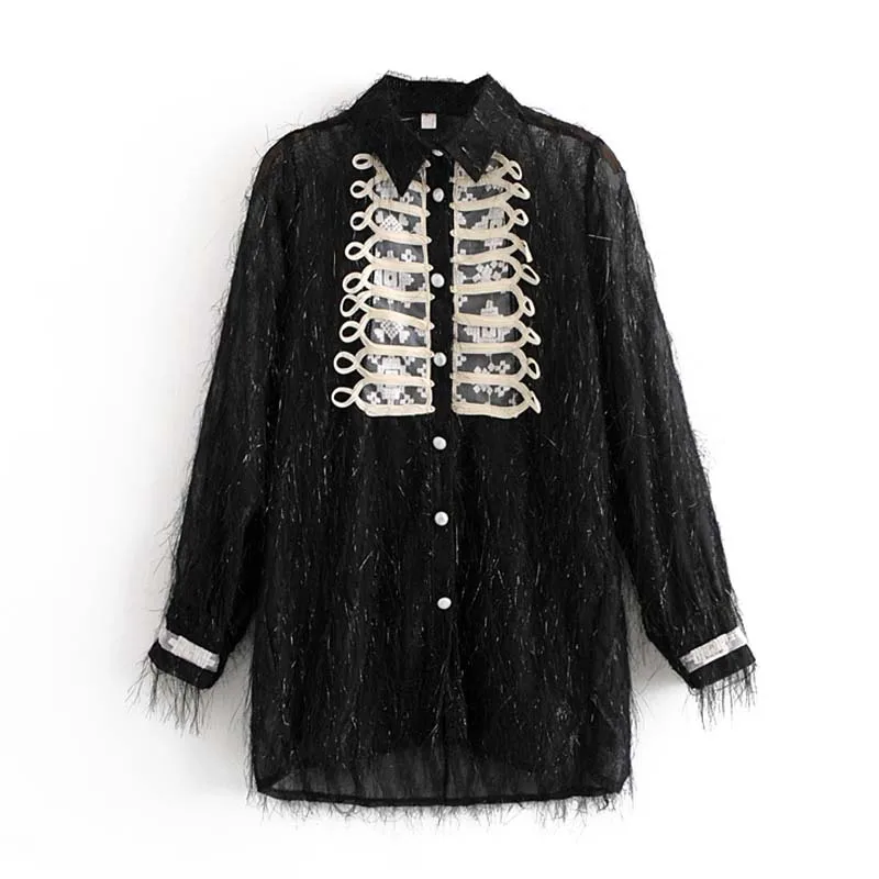 YNZZU Elegant Lace Patchwork Women Blouse Shirt 2019 Spring Tassel Pearls Single Breasted Loose Blouses Women Tops blusa YT518
YNZZU Elegant Lace Patchwork Women Blouse Shirt 2019 Spring Tassel Pearls Single Breasted Loose Blouses Women Tops blusa YT518