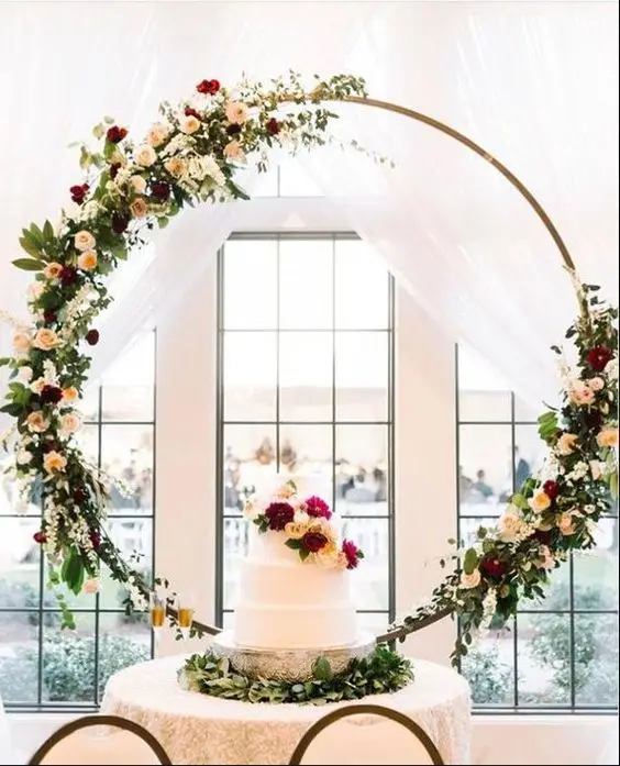 wedding flower Round metal Arch Party Decoration road leads Flower backdrop frame stand Wedding Decoration
wedding flower Round metal Arch Party Decoration road leads Flower backdrop frame stand Wedding Decoration