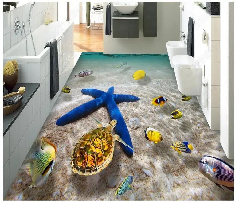 Custom photo 3d flooring pvc self adhesive floor Sea World Turtle Starfish home decor bathroom wallpaper for walls 3 d
Custom photo 3d flooring pvc self adhesive floor Sea World Turtle Starfish home decor bathroom wallpaper for walls 3 d