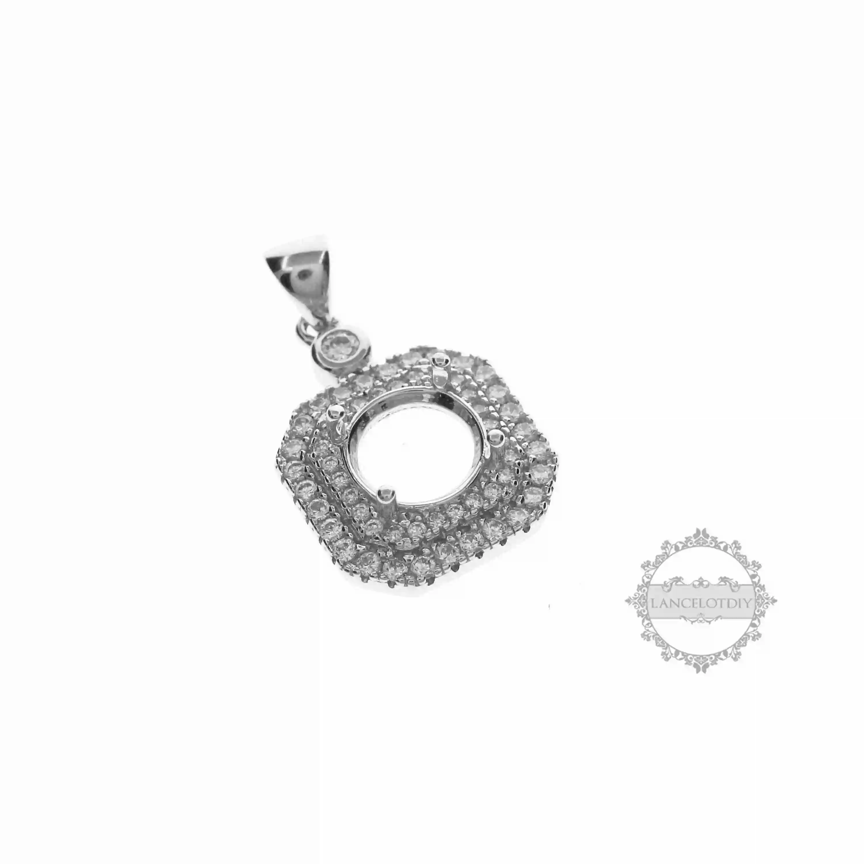 6.5-9MM Gems CZ Stone Round Prong Bezel Settings Solid 925 Sterling Silver DIY Pendant Charm Tray 1411214
6.5-9MM Gems CZ Stone Round Prong Bezel Settings Solid 925 Sterling Silver DIY Pendant Charm Tray 1411214