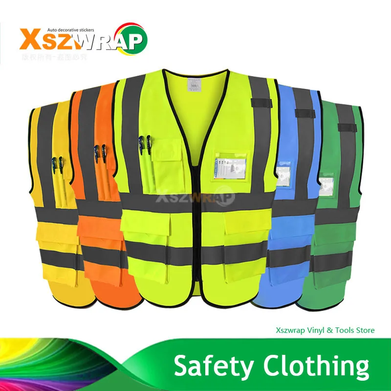 High Quality Visibility Reflective Vest Working Clothes Motorcycle Cycling Sports Outdoor Safety Clothing | Автомобили и