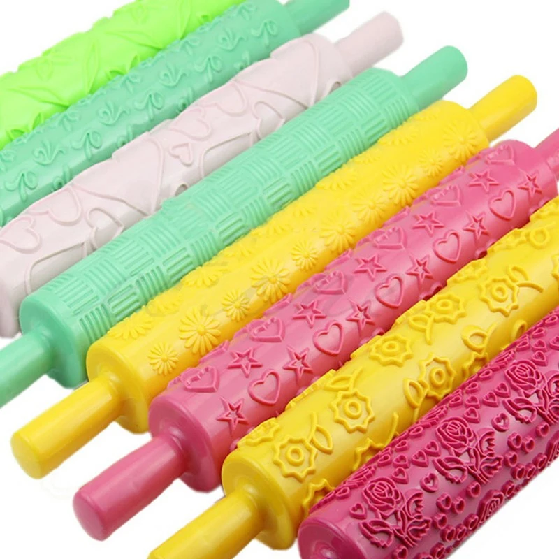 Non-stick Plastic Rolling Pins Embossing Roller Cake Fondant Cookie Chocolate DIY Decoration Tools Kitchen Baking Accessory
Non-stick Plastic Rolling Pins Embossing Roller Cake Fondant Cookie Chocolate DIY Decoration Tools Kitchen Baking Accessory