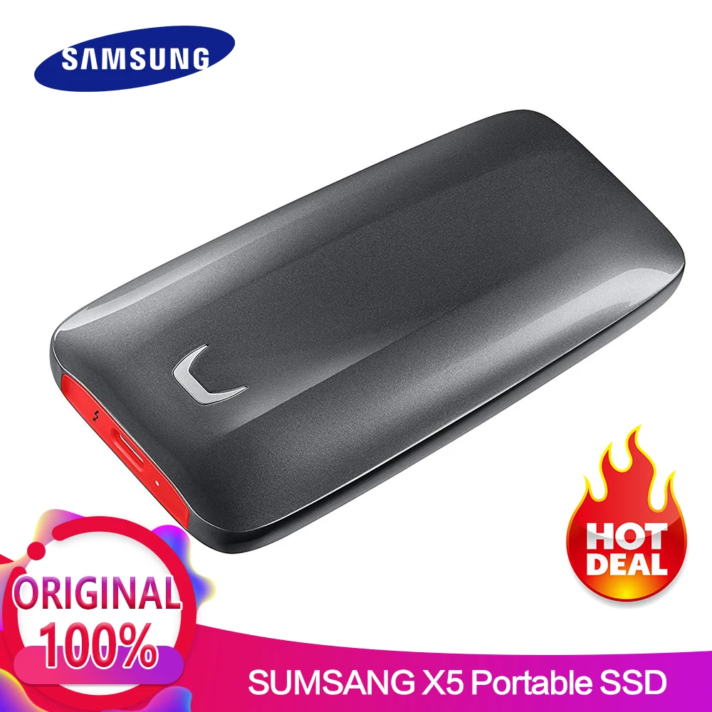 Samsung Portable SSD X5 500GB 1TB 2TB External Solid State Drive Thunderbolt 3 NVMe for Sever Laptop Desktop
Samsung Portable SSD X5 500GB 1TB 2TB External Solid State Drive Thunderbolt 3 NVMe for Sever Laptop Desktop