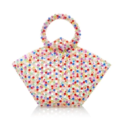 Luxury Design Beaded Bag Handmade Woven Women Bag Causal Cute Small Tote Bag Retro Lady transparent Handbag Pet Package Pearl
Luxury Design Beaded Bag Handmade Woven Women Bag Causal Cute Small Tote Bag Retro Lady transparent Handbag Pet Package Pearl