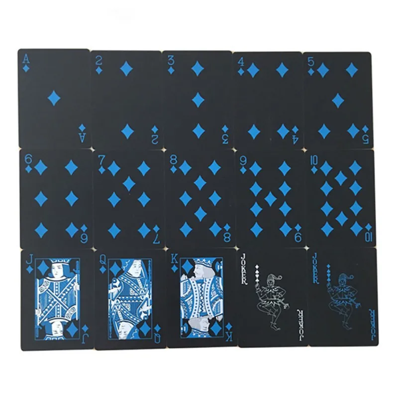 Quality Plastic Playing Cards Set Waterproof PVC Trend black playing card Outdoor Entertainment Party Toy Pure Black Magic
Quality Plastic Playing Cards Set Waterproof PVC Trend black playing card Outdoor Entertainment Party Toy Pure Black Magic