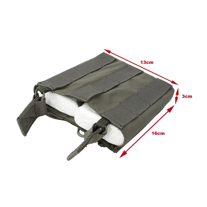 TMC Horizontal 5.56 Double Magazine Pouch Side Pull Molle Mag Pouch RG BK(SKU051211)