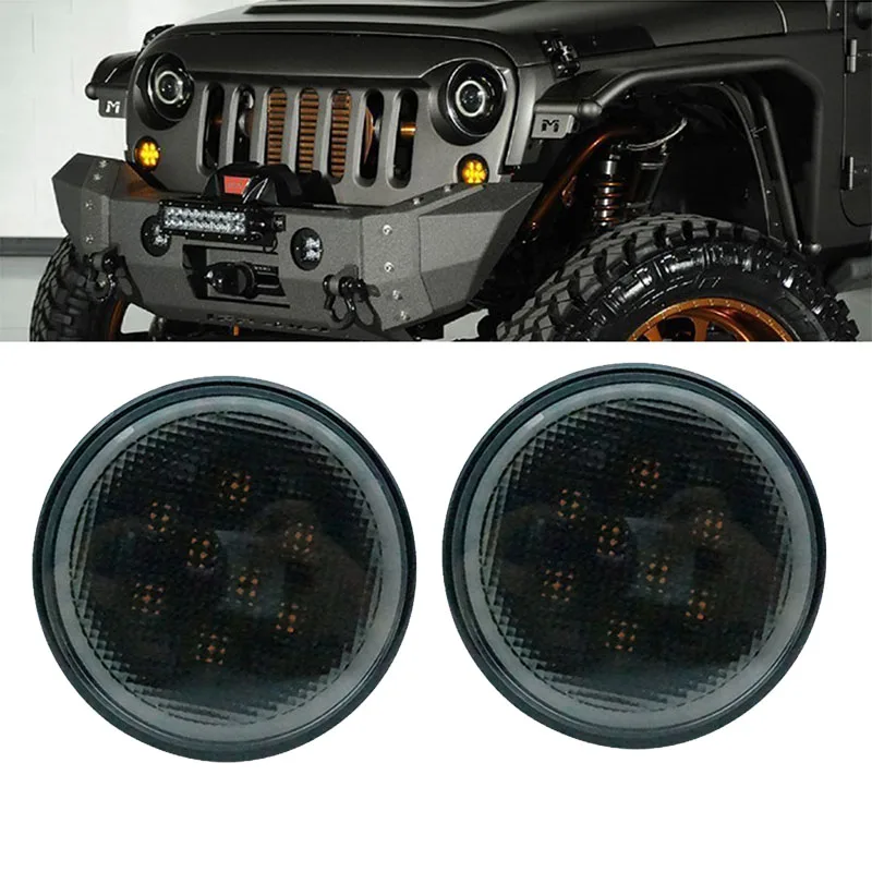 Пара светодиодных передних поворотников, боковых противотуманных фар для Wrangler JK 2007-2017, желтые янтарные фары, комбинированные линзы для Jeep Wrangler
Пара светодиодных передних поворотников, боковых противотуманных фар для Wrangler JK 2007-2017, желтые янтарные фары, комбинированные линзы для Jeep Wrangler