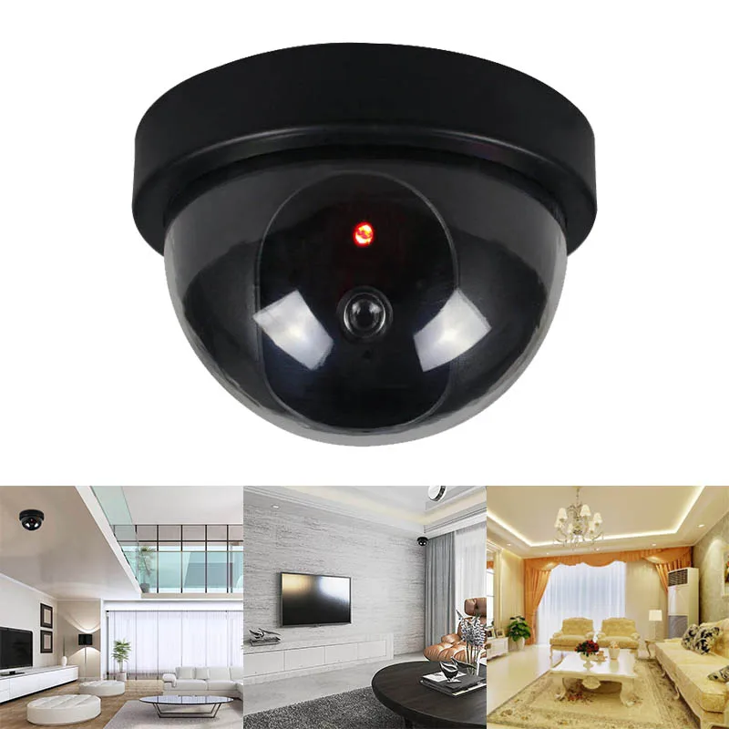 Пустышка CCTV безопасности купольная поддельная камера с светодиодный светильник
