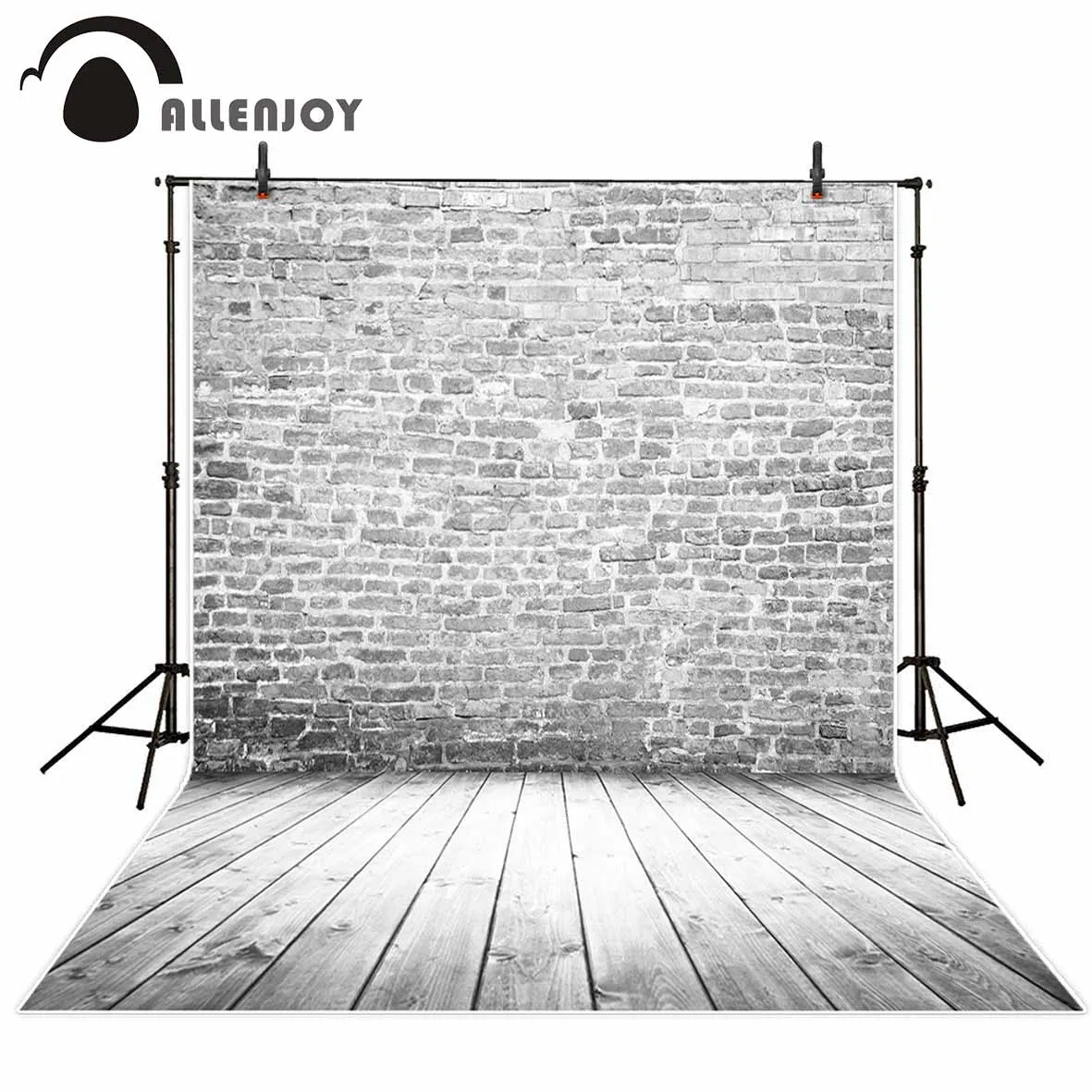Фон для фотосъемки Allenjoy черно белая кирпичная стена Винтажный Классический