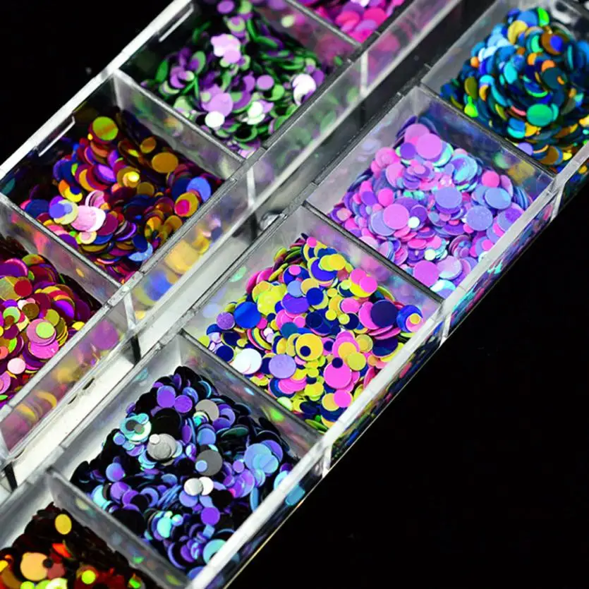 Colorful Nail Art Tips Sequins Stickers 3D Laser Makeup Manicure DIY Decals Decoration 2U0109 | Красота и здоровье