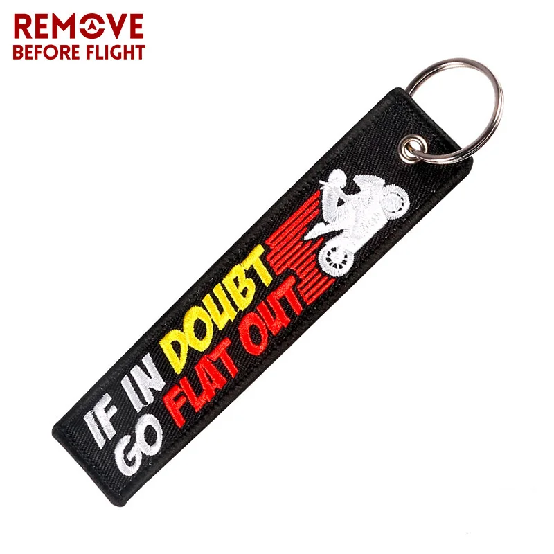 Keychain for Motorcycles and Cars IF IN DOUBT GO FLAT OUT Embroidery Letter Key Chain Bijoux Gifts Tag Porte Clef OEM Key Ring
Keychain for Motorcycles and Cars IF IN DOUBT GO FLAT OUT Embroidery Letter Key Chain Bijoux Gifts Tag Porte Clef OEM Key Ring