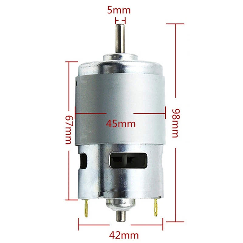 775 DC мотор редуктор постоянного тока 12V 36V 12000 об/мин шариковый подшипник большой