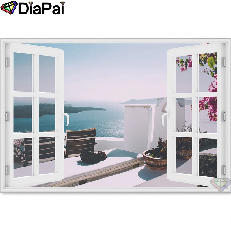 DIAPAI Diamond Painting 5D DIY 100% Full Square/Round Drill "Window sea scenery" Diamond Embroidery Cross Stitch 3D Decor A18518
DIAPAI Diamond Painting 5D DIY 100% Full Square/Round Drill "Window sea scenery" Diamond Embroidery Cross Stitch 3D Decor A18518