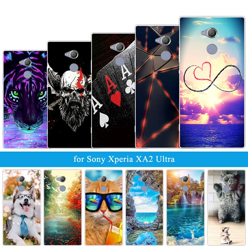 Чехол для телефона Sony Xperia XA2 6 "Ультра чехол с принтом задняя крышка силиконовый
