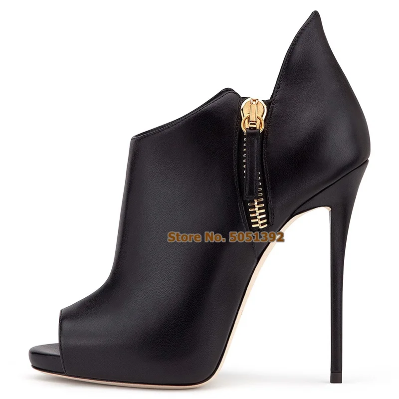 Women Boots Peep Toe High Thin Heels Matte Leather Sandals Booties Ankle Zip Stiletto Heel Platform Sexy Pumps Short Black Boots
Women Boots Peep Toe High Thin Heels Matte Leather Sandals Booties Ankle Zip Stiletto Heel Platform Sexy Pumps Short Black Boots