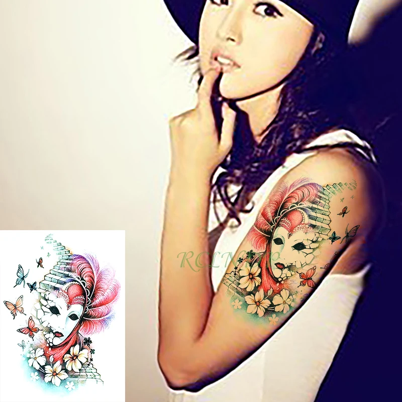 Waterproof Temporary Tattoo Sticker butterfly rose feather mask girl fake tatto flash tatoo tatouage Stickers for women men lady
Waterproof Temporary Tattoo Sticker butterfly rose feather mask girl fake tatto flash tatoo tatouage Stickers for women men lady