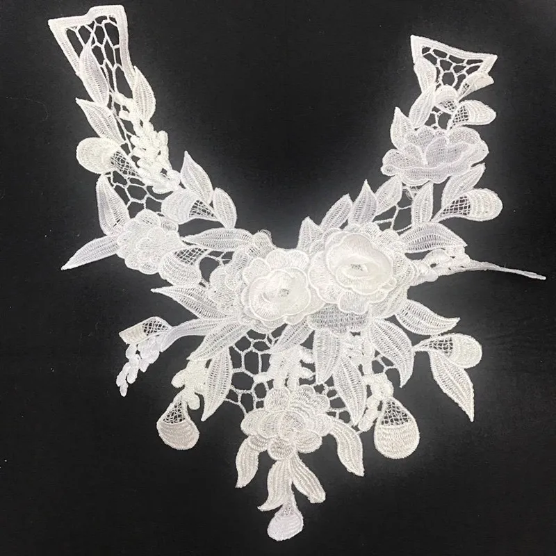 Common size polyester embroidery guipure collar applique,embroidery decoration collar,XLF171228G
Common size polyester embroidery guipure collar applique,embroidery decoration collar,XLF171228G