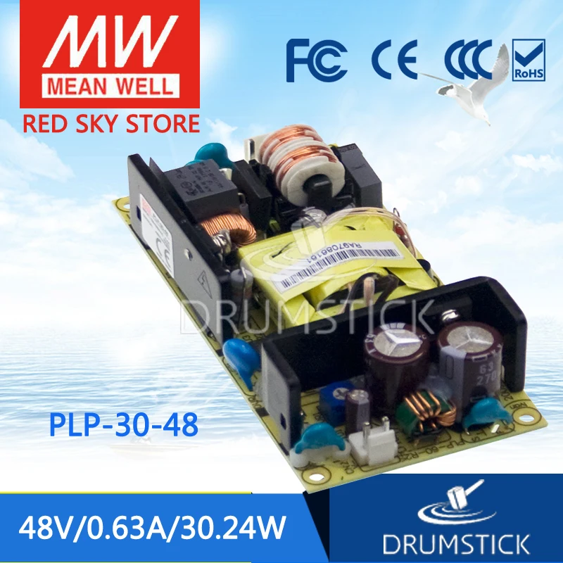 Meanwell PLP-30-48 48V 0.63A meanwell PLP-30 30 24 W одиночный выход индикатор питания | Обустройство
