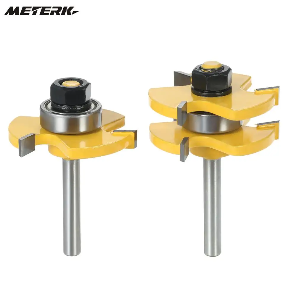2PCS 3/4" Stock 1/4" Shank Tongue & Groove Router Bit Set 3 Teeth T-shape Wood Milling Cutter For Woodworking Tools
2PCS 3/4" Stock 1/4" Shank Tongue & Groove Router Bit Set 3 Teeth T-shape Wood Milling Cutter For Woodworking Tools