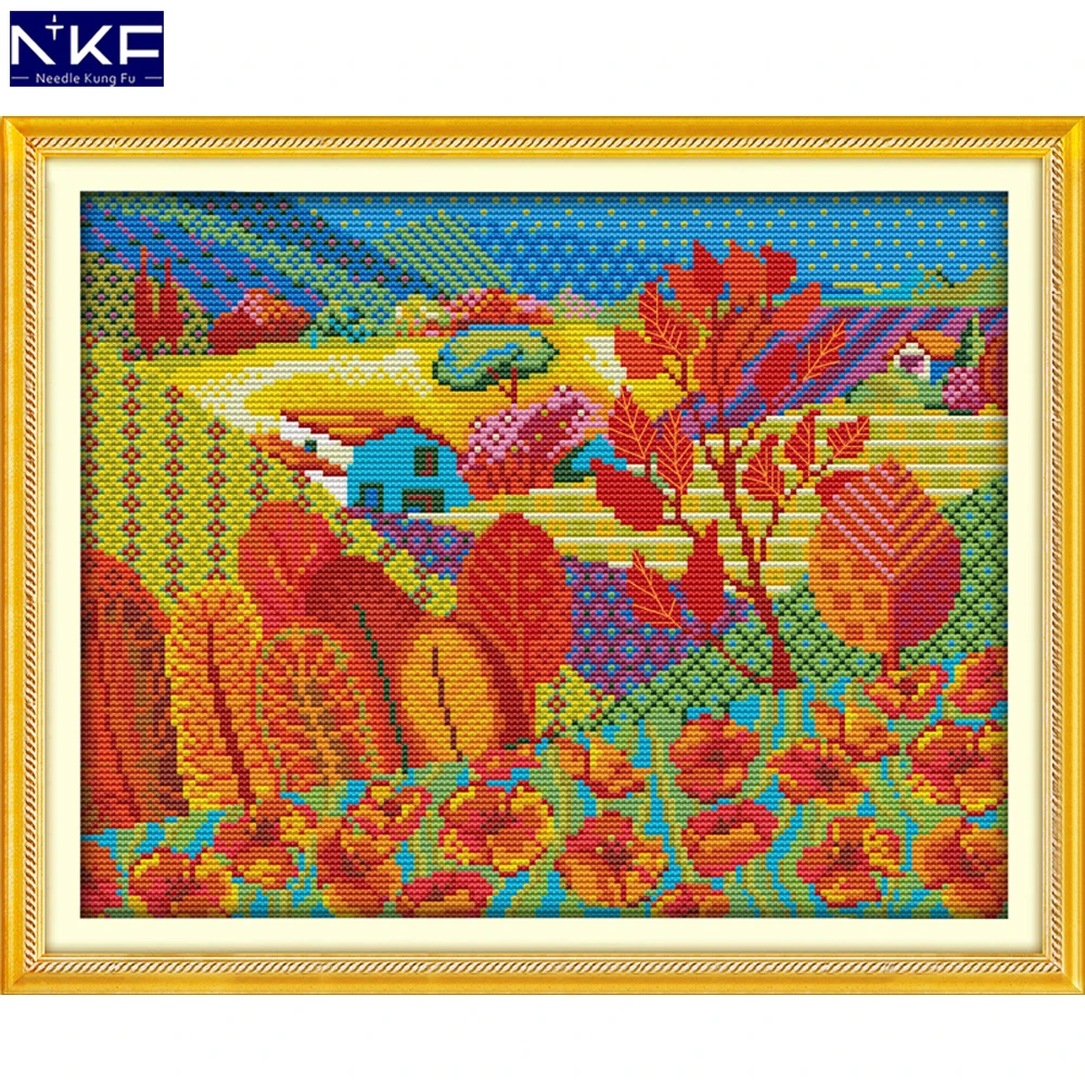 NKF The Harvest In Autumn Stamped Cross Stitch Pattern DIY Kits Needlework Embroidery Set Chinese Cross Stitch for Home Decor
NKF The Harvest In Autumn Stamped Cross Stitch Pattern DIY Kits Needlework Embroidery Set Chinese Cross Stitch for Home Decor