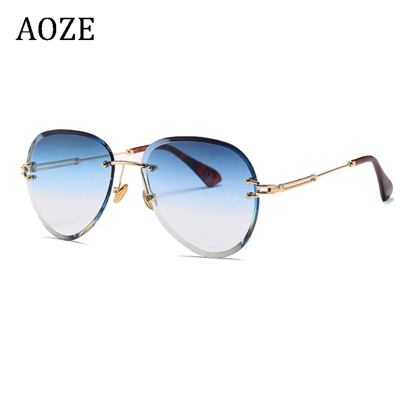 2019 AOZE fashion Brand Blue Red Sunglasses Women Men Shades UV400 Sun Glasses unisexLuxury Rimless Glasses For Zonnebril Dames
2019 AOZE fashion Brand Blue Red Sunglasses Women Men Shades UV400 Sun Glasses unisexLuxury Rimless Glasses For Zonnebril Dames