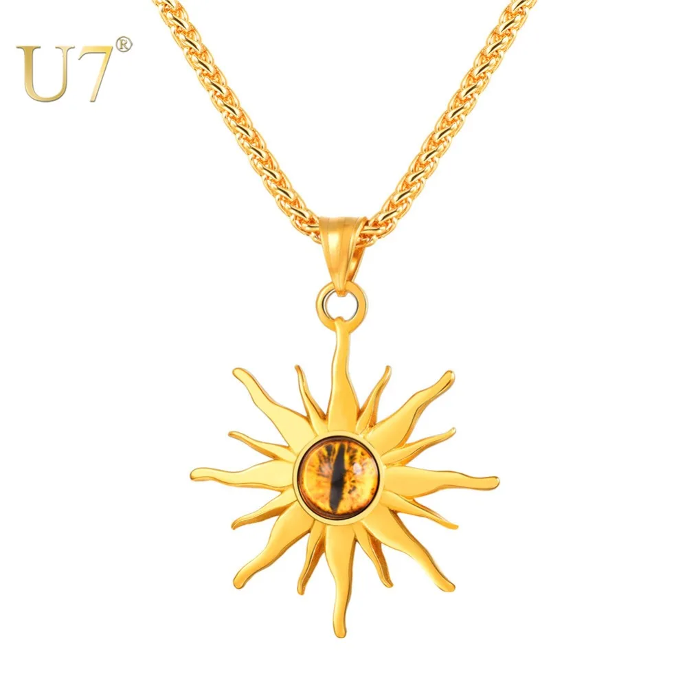 U7 Retro Silver Black Stainless Steel Punk Necklaces Sun Flower Eye Flame Pendent Necklace Men's Jewelry Male Gifts Bijoux P1183
U7 Retro Silver Black Stainless Steel Punk Necklaces Sun Flower Eye Flame Pendent Necklace Men's Jewelry Male Gifts Bijoux P1183