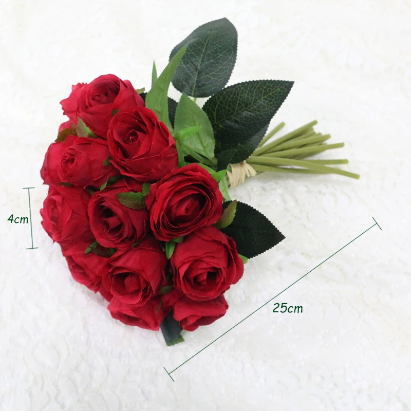 JAROWN Simulation Rose Bride Holding Flowers Bouquet Artificial 18 Head Rose Silk Fake Flowers Wedding Decor Home Party Decor
JAROWN Simulation Rose Bride Holding Flowers Bouquet Artificial 18 Head Rose Silk Fake Flowers Wedding Decor Home Party Decor