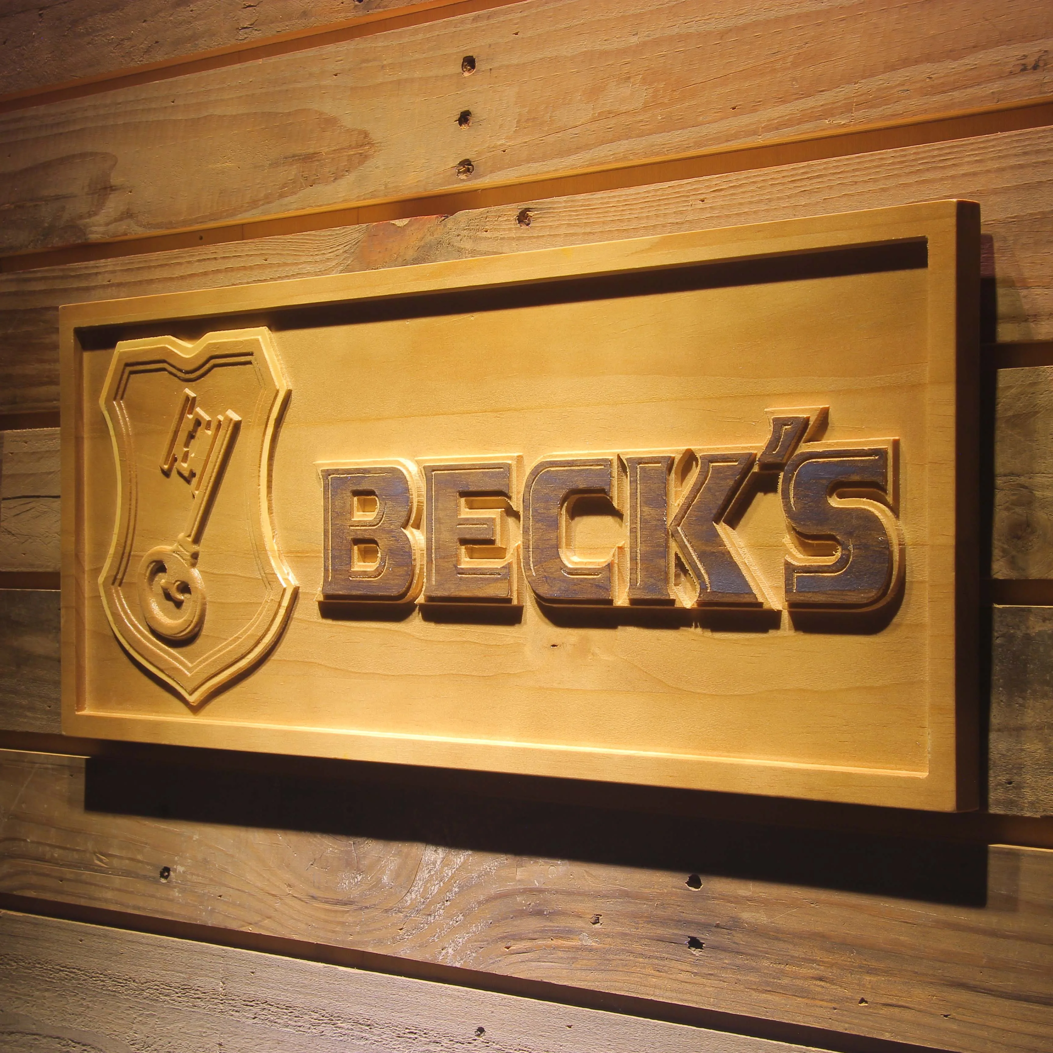 Деревянные 3D знаки BECK'S Beer |