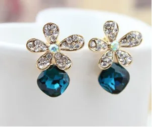 Clip on earrings ladies fashion wild flowers blue crystal earrings no pierced ear clip brincos
Clip on earrings ladies fashion wild flowers blue crystal earrings no pierced ear clip brincos