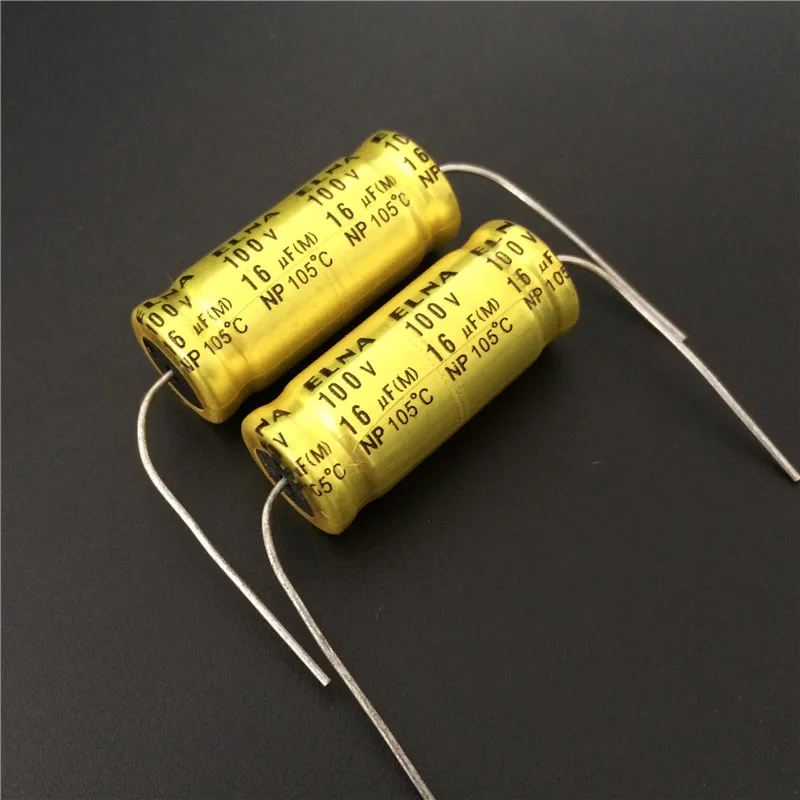 2шт 16мкФ 100В ELNA NP 12 5x30 мм 100V16uF биполярный алюминиевый электролитический