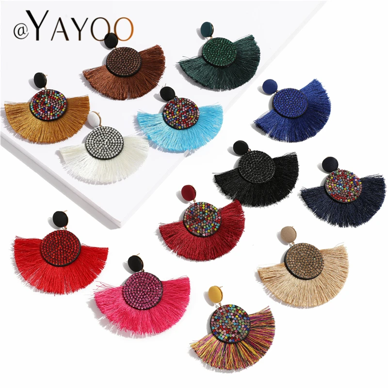Rhinestone Earrings Handmade Women Tassel Bohemian Statement Luxury Long Crystal Earring Geometric Fringe Big Ethnic Tassle 2022
Rhinestone Earrings Handmade Women Tassel Bohemian Statement Luxury Long Crystal Earring Geometric Fringe Big Ethnic Tassle 2022