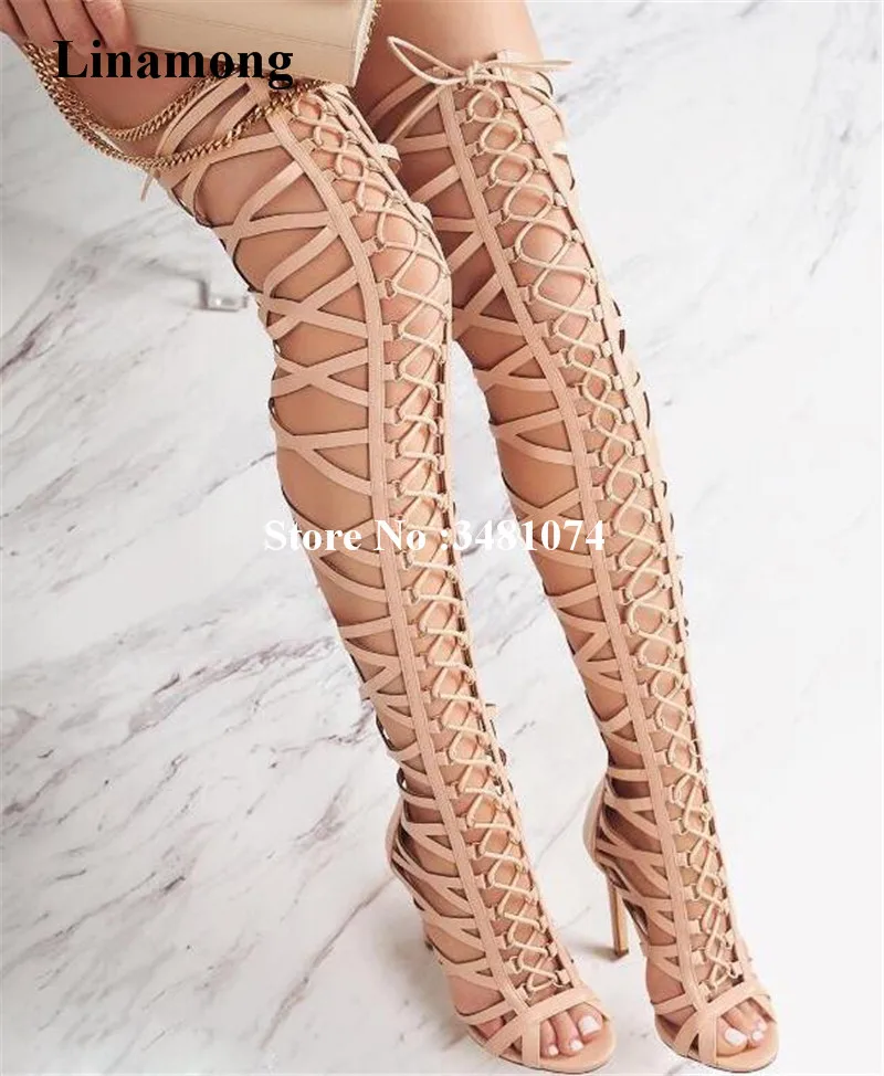 Cross-tied Over The Knee Long Summer Sandals Shoes Pointed Cross-tied And Cutouts Meshes Thigh High Sandals Shoes For Women
Cross-tied Over The Knee Long Summer Sandals Shoes Pointed Cross-tied And Cutouts Meshes Thigh High Sandals Shoes For Women