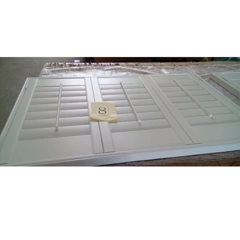 Indoor 100% Plantation Shutters With Standard Tilt Bar And Z Frame Window Blinds Left And Right Biparting Open Fan Blind
Indoor 100% Plantation Shutters With Standard Tilt Bar And Z Frame Window Blinds Left And Right Biparting Open Fan Blind