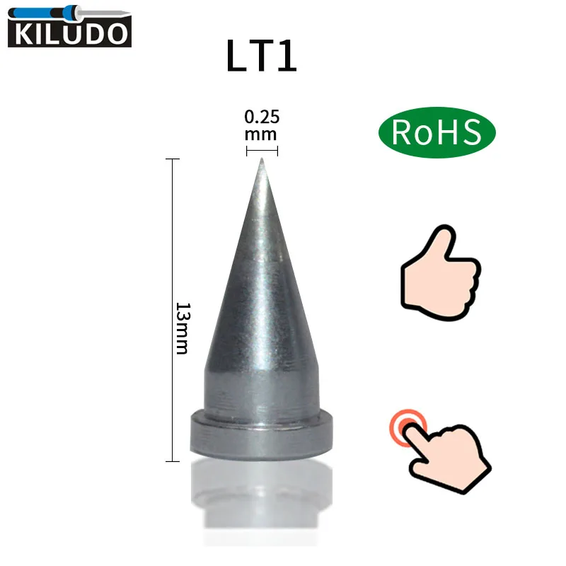 Kiludo 5 шт. LT1 0 25 мм наконечники паяльника круглый наконечник для паяльной станции