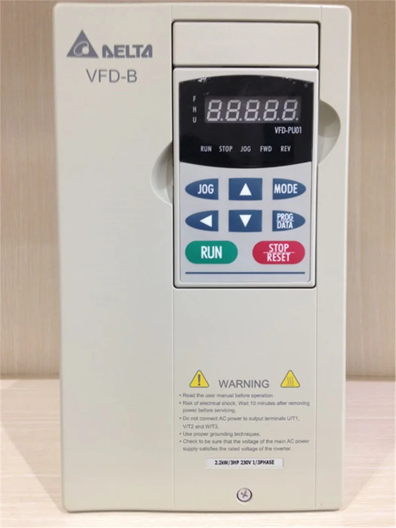 VFD022B21A DELTA VFD-B VFD Inverter Frequency converter 2.2kw 3HP 1 PHASE 220V 400HZ General vector type
VFD022B21A DELTA VFD-B VFD Inverter Frequency converter 2.2kw 3HP 1 PHASE 220V 400HZ General vector type