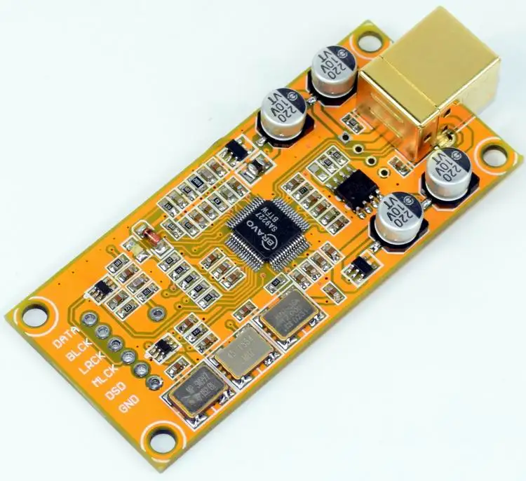 SA9227 384K32bit card (Italy same size) supports DSD256, native or dop output options
SA9227 384K32bit card (Italy same size) supports DSD256, native or dop output options
