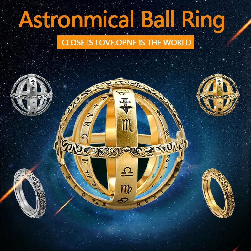 Size 6-11 Women Man Gold Universe Ring Creative Astronomical Sphere Ball Ring Cosmic Couple Lover Constellation Finger Ring Gift
Size 6-11 Women Man Gold Universe Ring Creative Astronomical Sphere Ball Ring Cosmic Couple Lover Constellation Finger Ring Gift