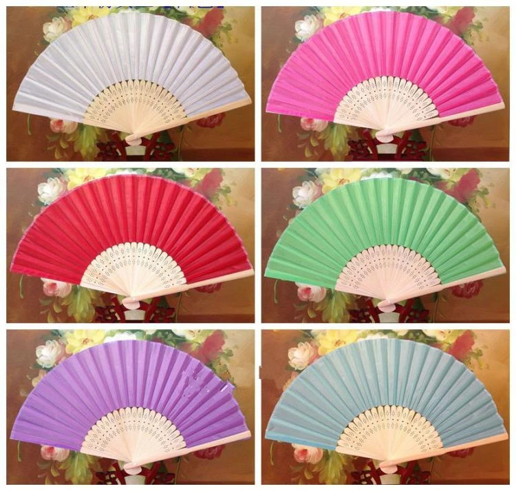 8.2 inch Plain Color Bamboo Folding Hand Fan 50pcs/lot Black Gold Red White Chinese Silk Wedding Fans
8.2 inch Plain Color Bamboo Folding Hand Fan 50pcs/lot Black Gold Red White Chinese Silk Wedding Fans