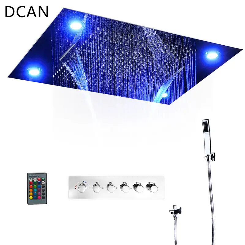 DCAN 5 Functions Intelligent Shower Set Modern Luxury European Style Large SUS304 Waterfall Bathroom Remote Control Led Ceiling
DCAN 5 Functions Intelligent Shower Set Modern Luxury European Style Large SUS304 Waterfall Bathroom Remote Control Led Ceiling