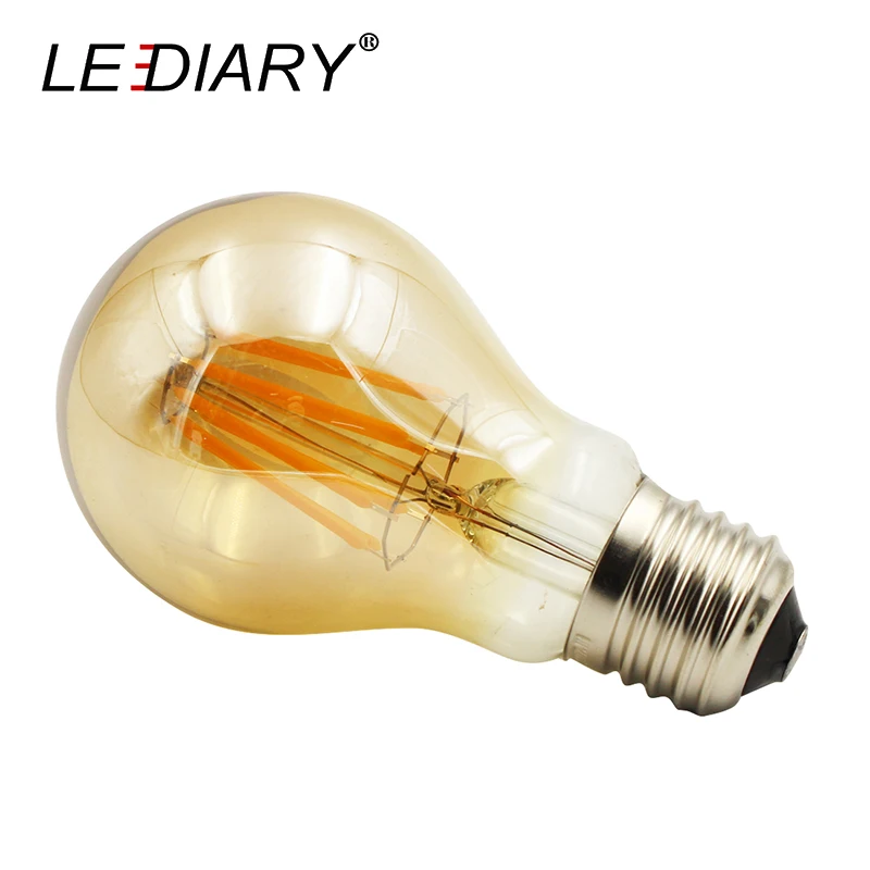 LEDIARY Retro LED Filament Bulb A60 Golden E27 110-240V 8LED Bar Amber Glass For Pendant Wall Lamp No Flicker Warm White 2700K
LEDIARY Retro LED Filament Bulb A60 Golden E27 110-240V 8LED Bar Amber Glass For Pendant Wall Lamp No Flicker Warm White 2700K