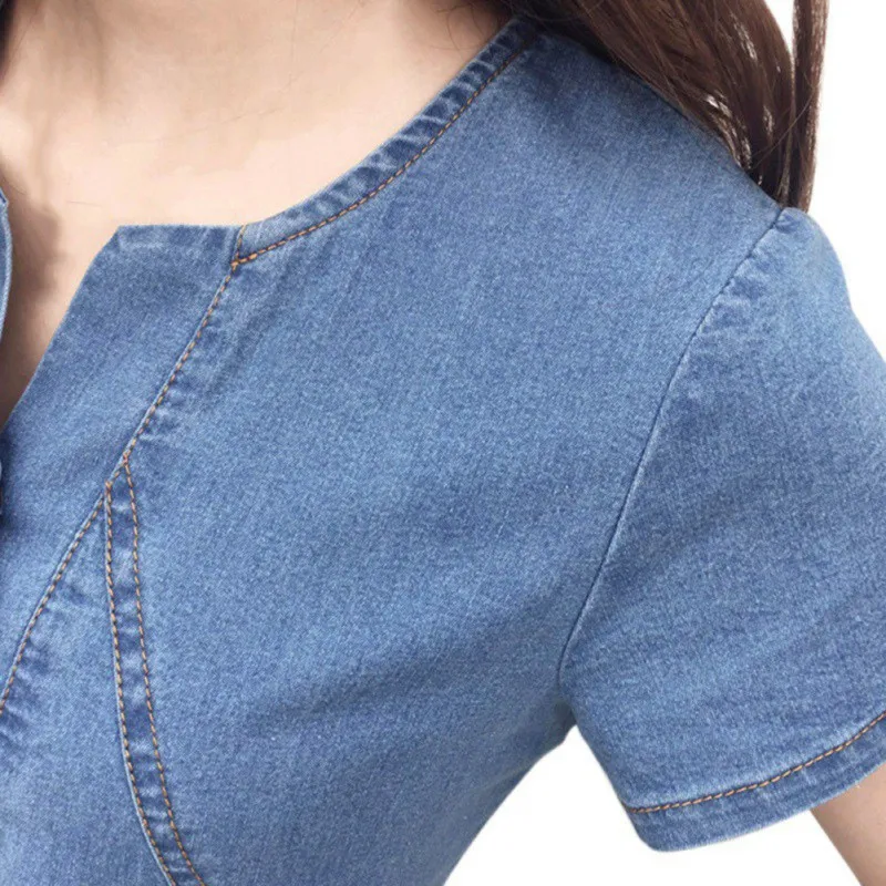 Women's Dress Sexy Lady Spring Dress Solid Womens Short Sleeve Loose Denim Sundress O-Neck Female Casual Mini Dress
Women's Dress Sexy Lady Spring Dress Solid Womens Short Sleeve Loose Denim Sundress O-Neck Female Casual Mini Dress