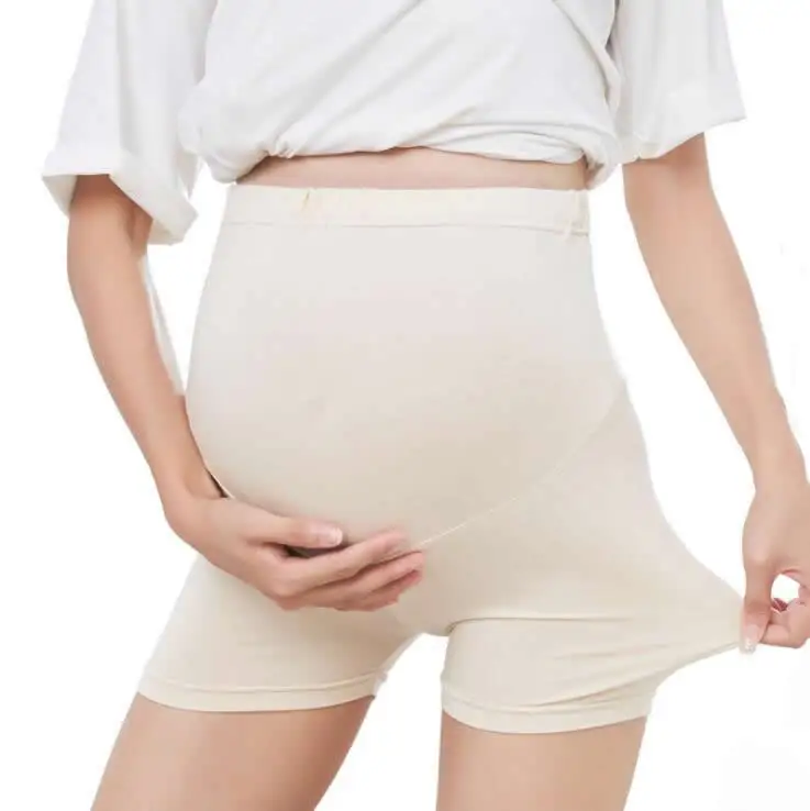 

Over The Belly Maternity mid-Thigh Underwear Women's Soft and Seamless Pregnancy Boyshorts Maternity Shapewear Belly Support