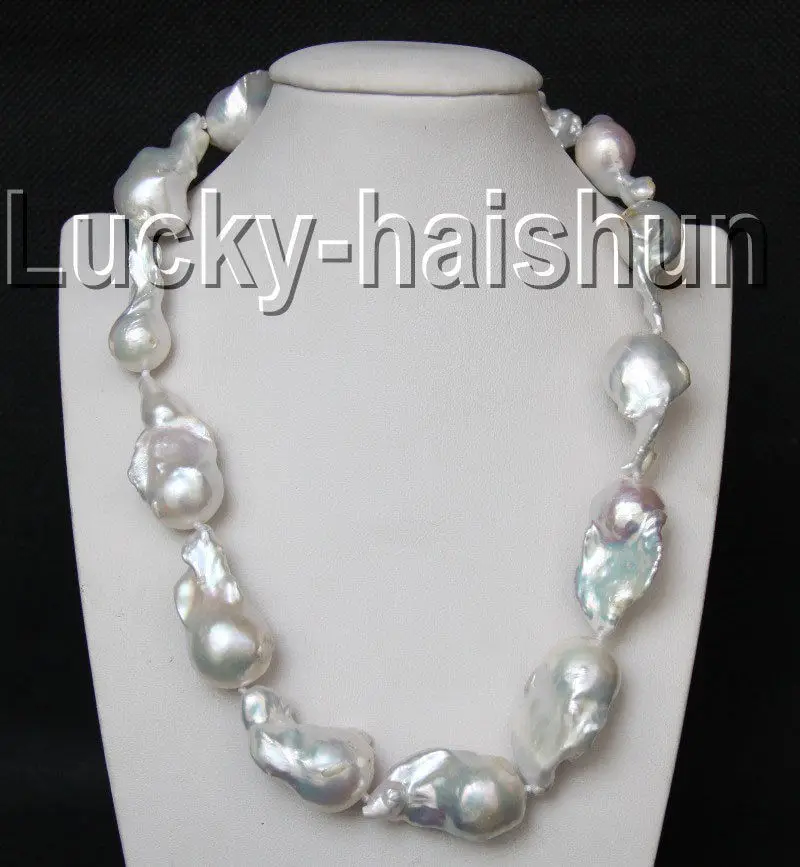 Selling Jewelry>>luster 17.5" 33mm white Reborn keshi pearls necklace filled gold clasp
Selling Jewelry>>luster 17.5" 33mm white Reborn keshi pearls necklace filled gold clasp