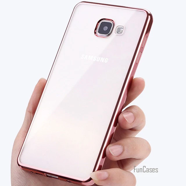 Для samsung A5 2016 чехол прозрачный позолоченный Мягкий ТПУ задняя крышка для Galaxy 5 2