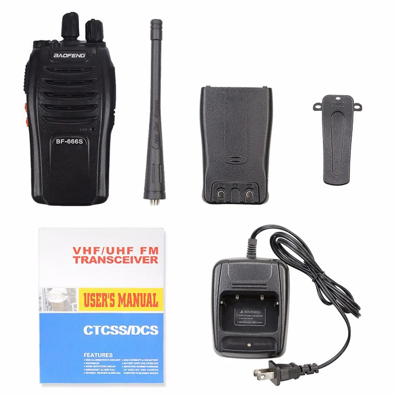 2pcs New Radio Walkie Talkie BaoFeng BF-666S UHF 400-470MHz 5W 16CH Single Band Two Way Radio
2pcs New Radio Walkie Talkie BaoFeng BF-666S UHF 400-470MHz 5W 16CH Single Band Two Way Radio