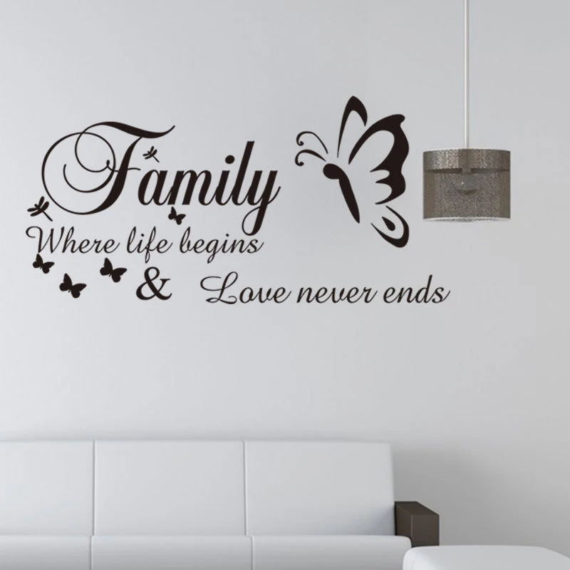 Family Where Life Begins Love Never Ends Butterfly Wall Art Decor Home Decoration , High Quality Vinyl Wall Sticker Art Decal
Family Where Life Begins Love Never Ends Butterfly Wall Art Decor Home Decoration , High Quality Vinyl Wall Sticker Art Decal