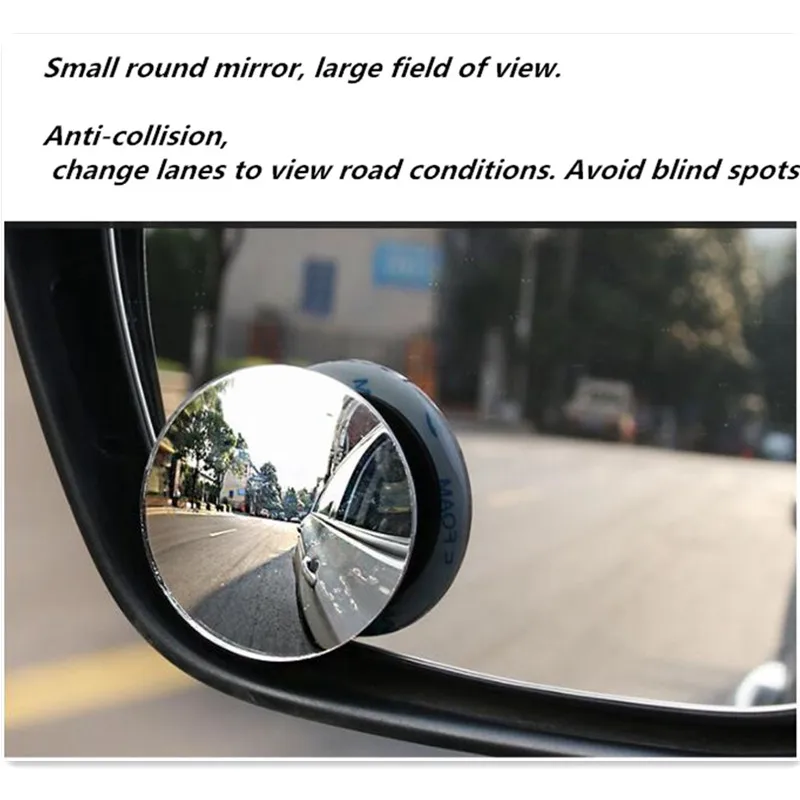 car styling 360 Wide Angle Round Convex Mirror for solaris 2018 audi a4 b8 pasat b5 bmw e39 shoda superb kia sportage | Автомобили и